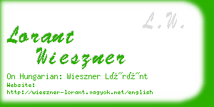 lorant wieszner business card